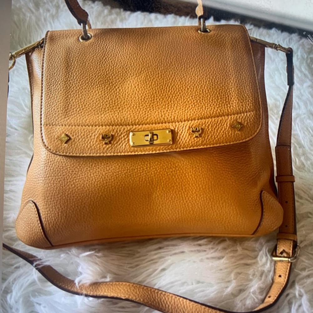 EUC MCM 2 way Satchel